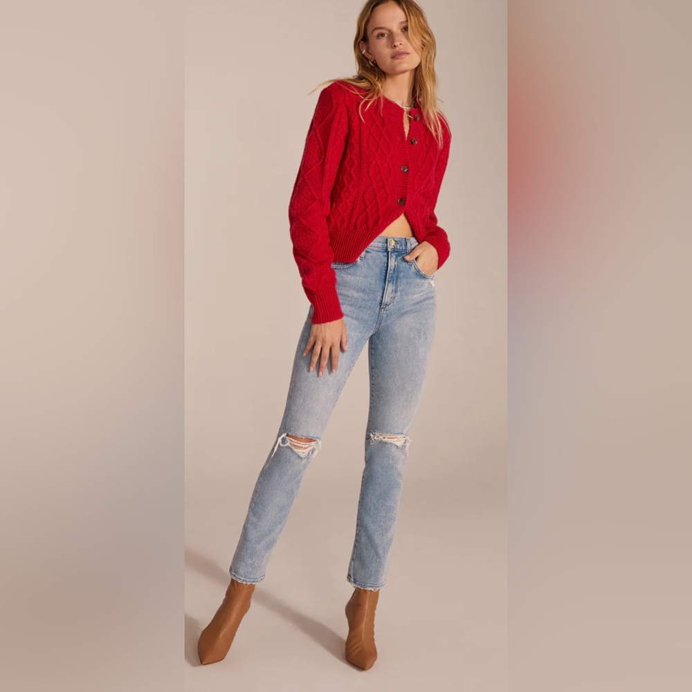 NWT Favorite Daughter The Valentina Super High Rise Cigarette Ankle - Malibu